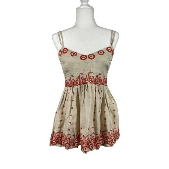 Anthropologie Lithe Linen Sandalwood Blouse Beige - Picture 1 of 11